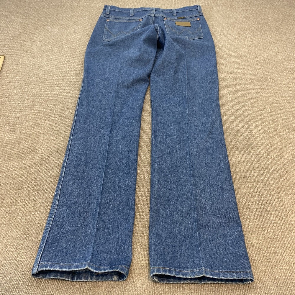 Wrangler Cowboy Cut Jeans Mens 33x34 Blue Med Wash Regular Bootcut Western Denim